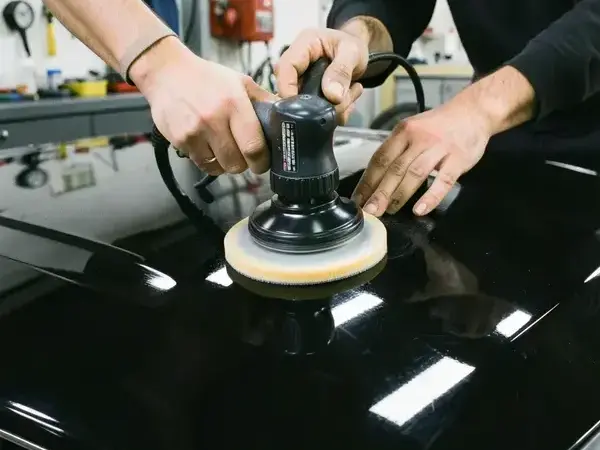 ポリッシュ研磨施工の様子